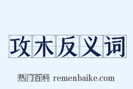 攻木反义词是什么意思的图片